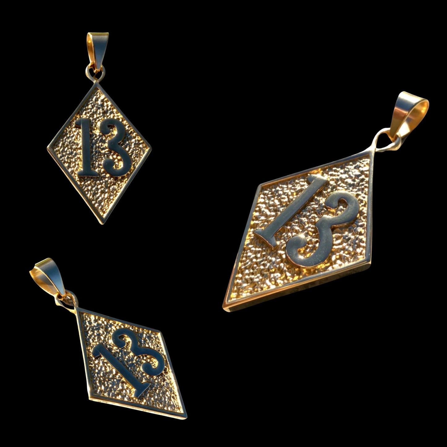 13 Exklusive Anhänger - Edelstahl mit Gold