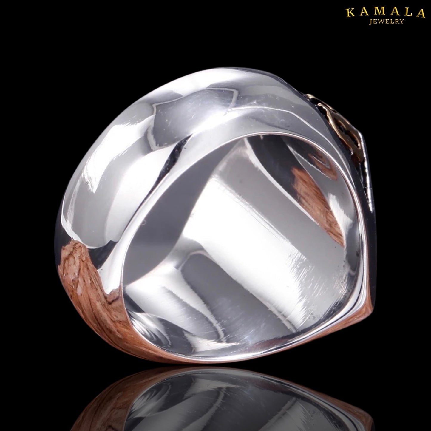 1%er Fingerring - Edelstahl mit Gold