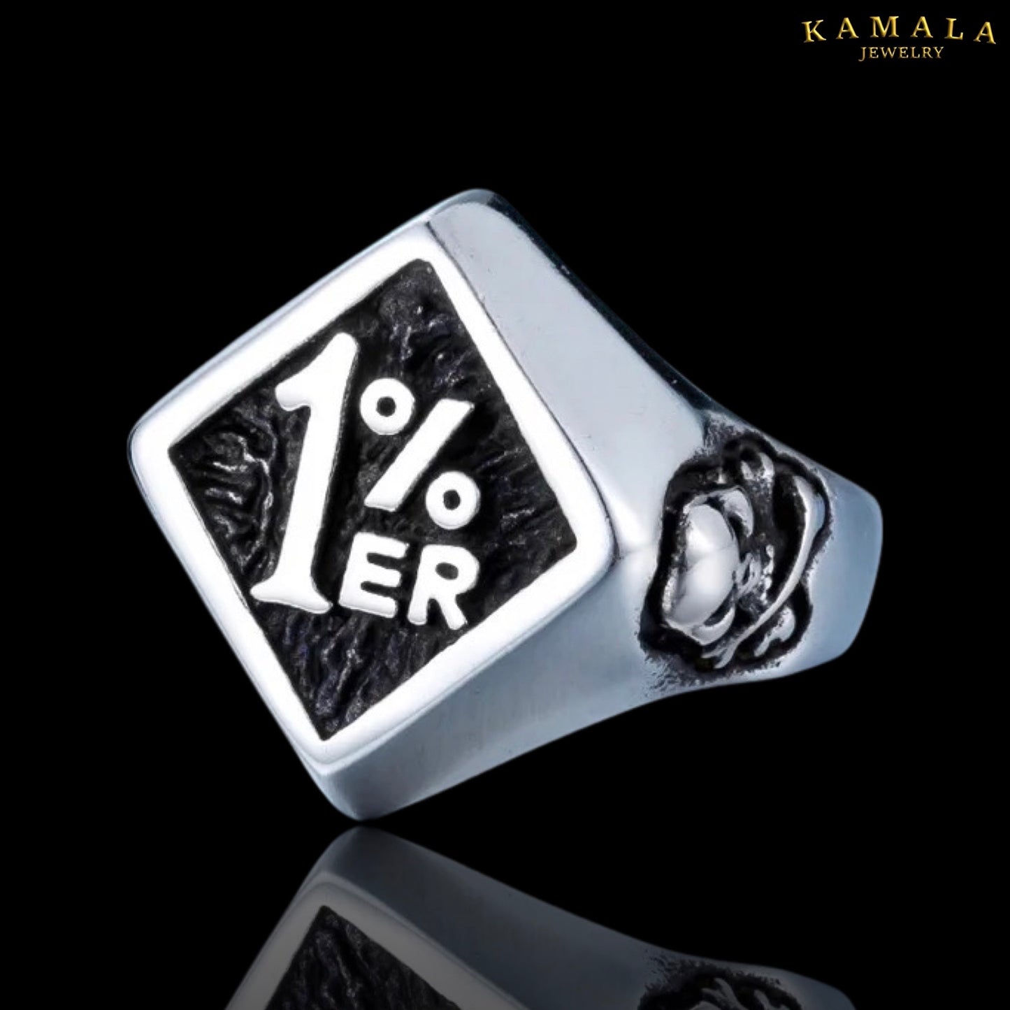 1%er Fingerring - Edelstahl