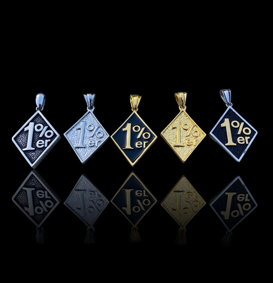 1%er Anhänger - Silber