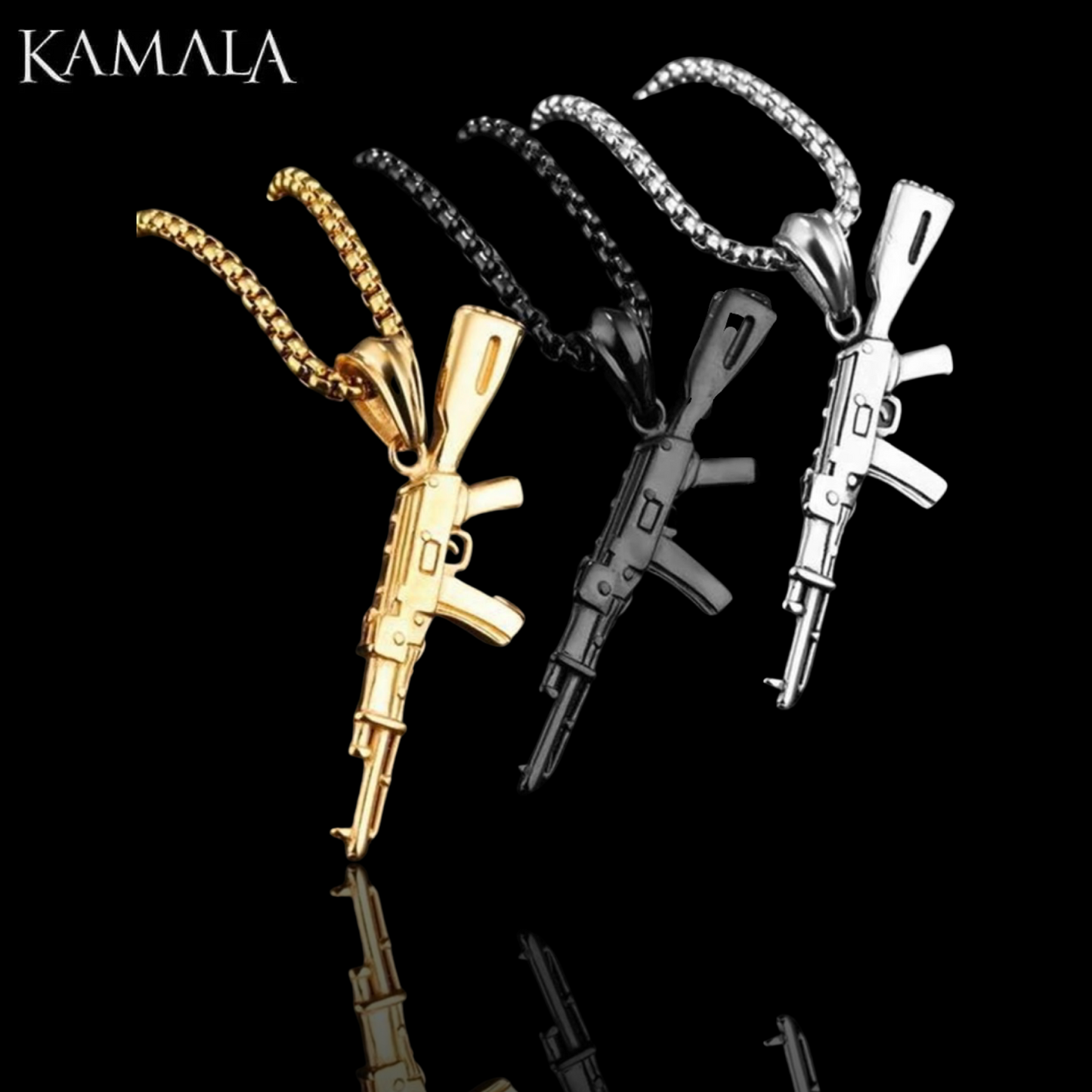 Anhänger mit AK47 - Golden