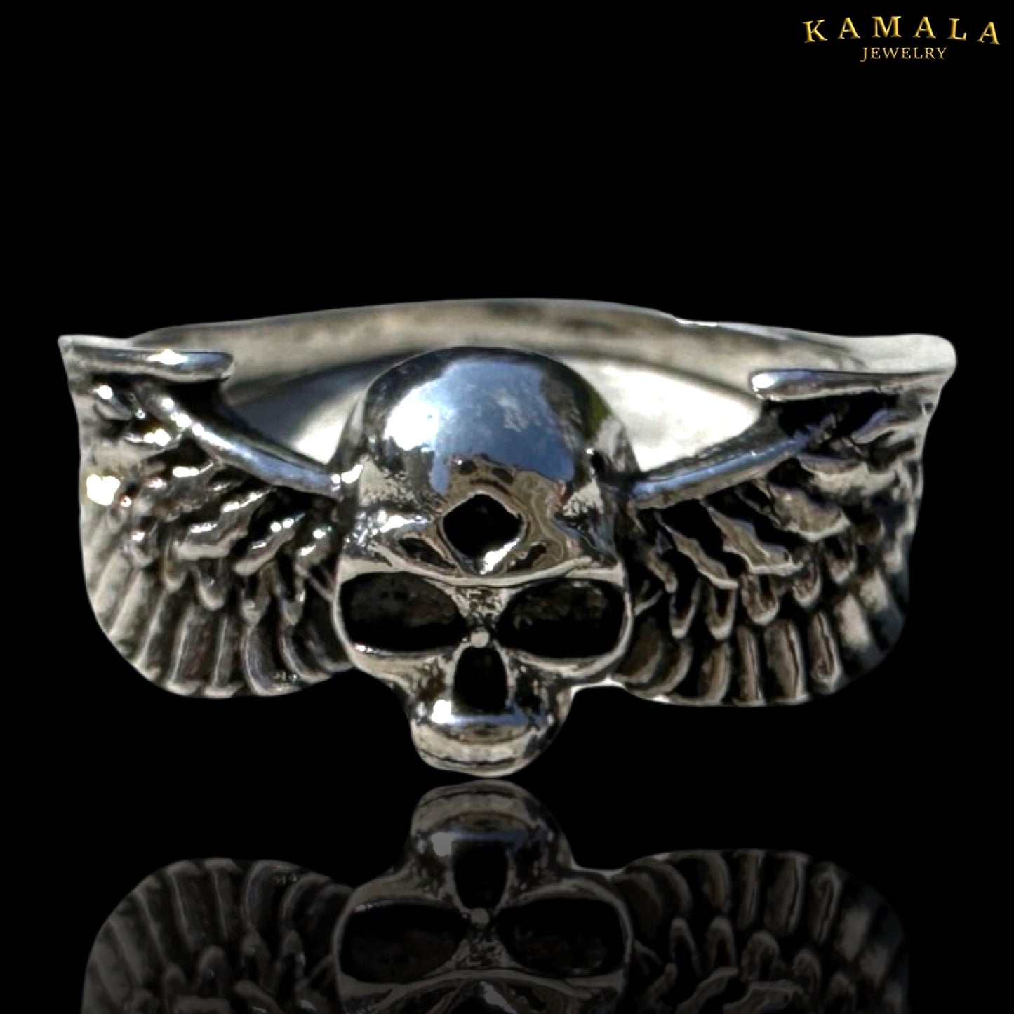 Fingerring - Angelwings & Skull - Silber Ring