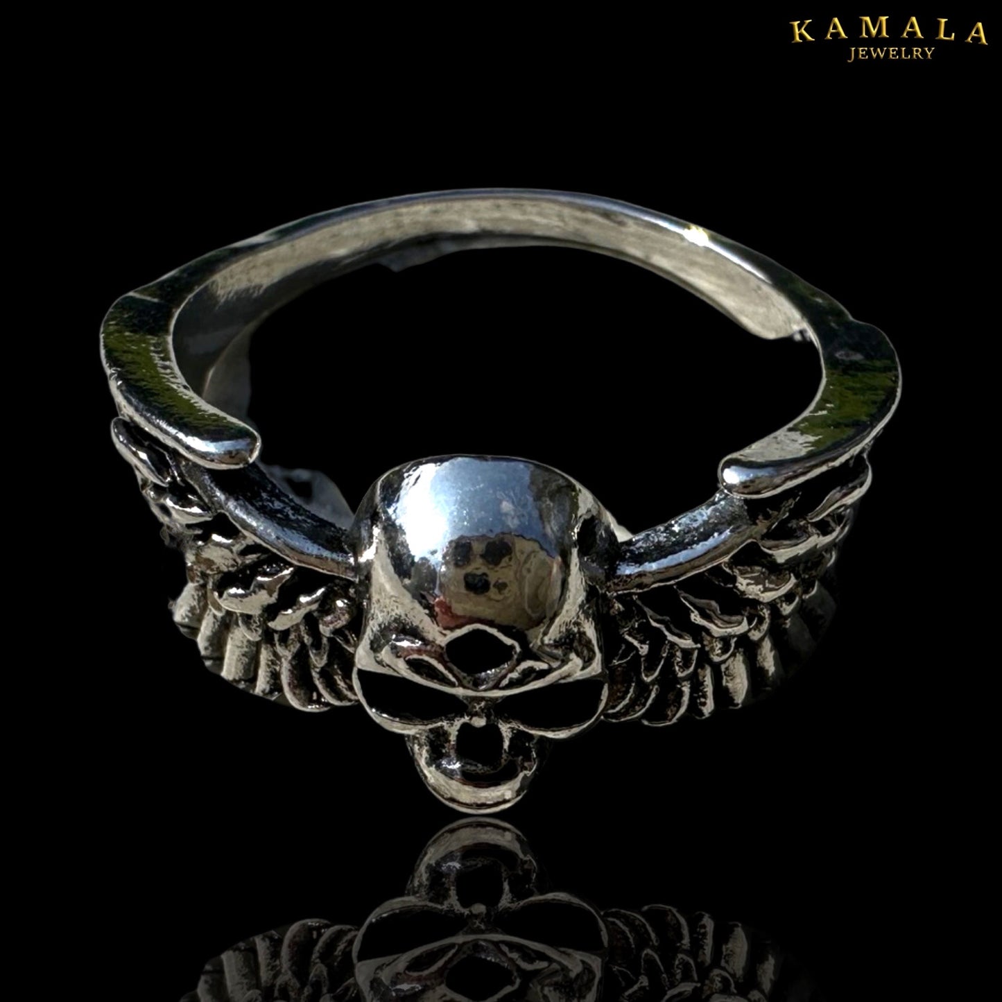 Fingerring - Angelwings & Skull - Silber Ring