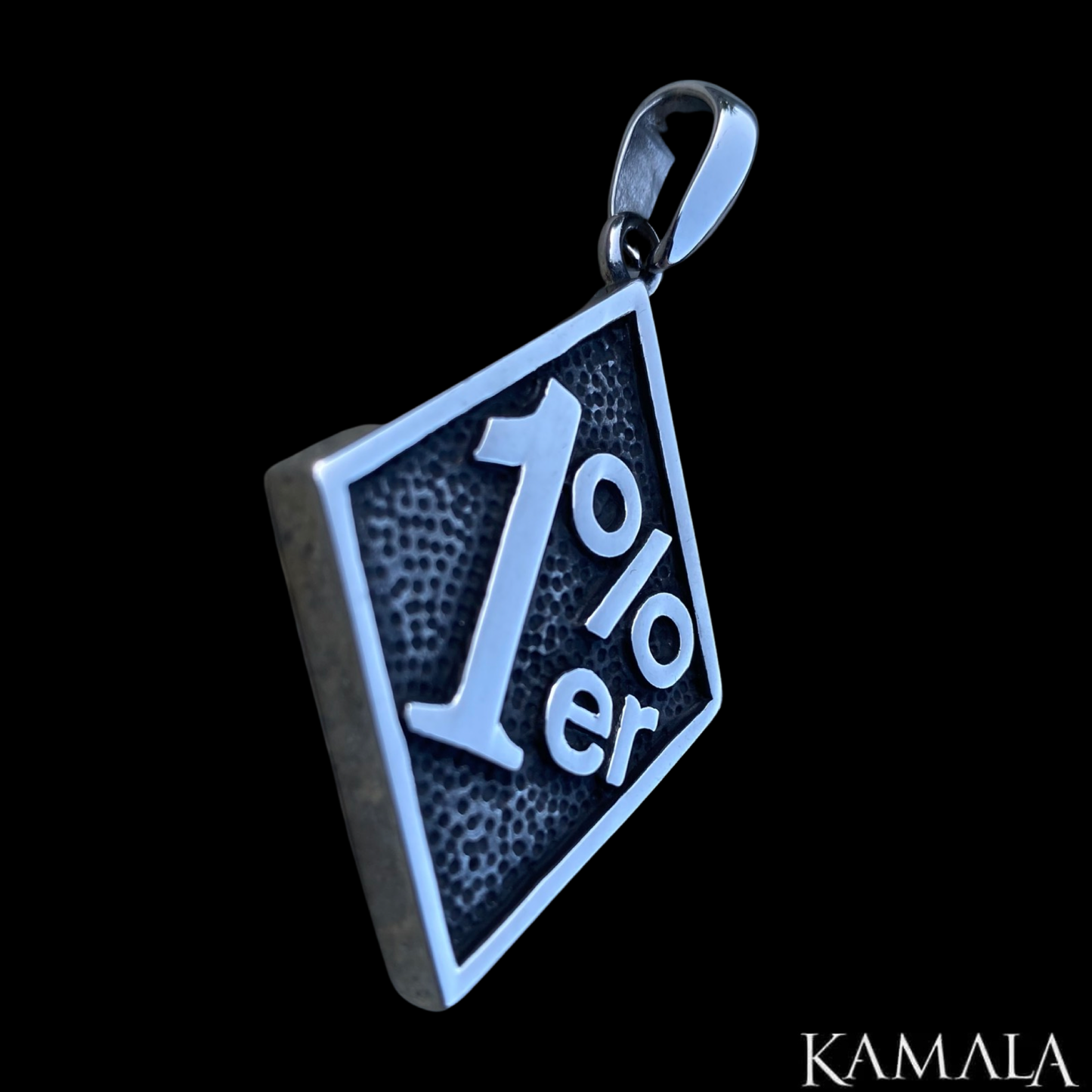 1%er Anhänger - Silber & Schwarz