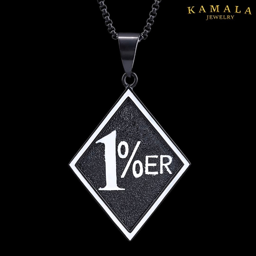 1%er Anhänger - Schwarz & Weiss - Exklusiv