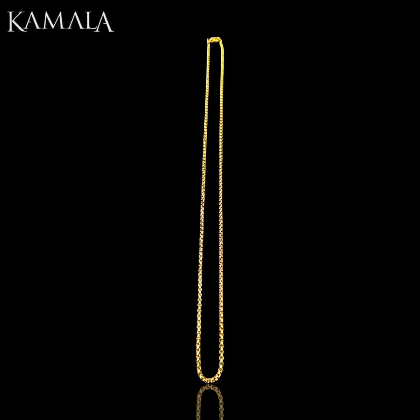 Halskette - Edelstahl mit Gold - Curb Link