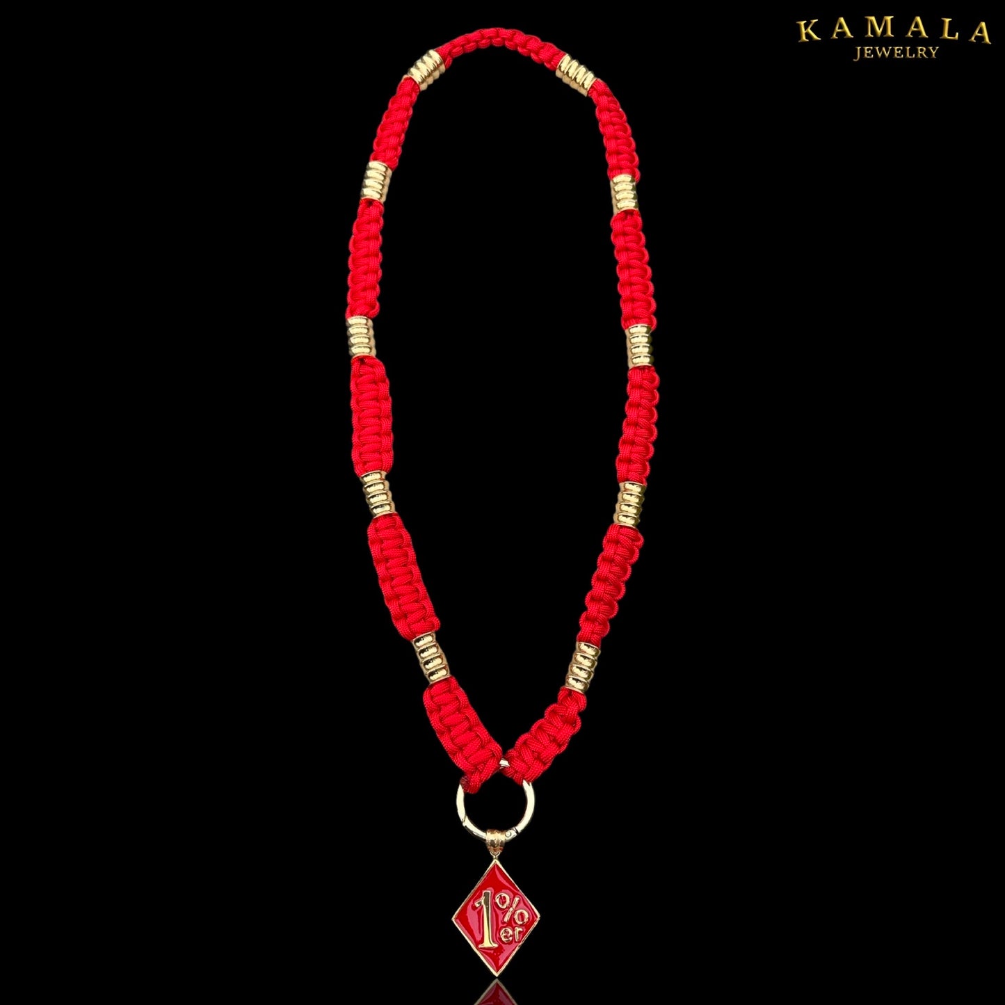 Madmax Halskette - Rot mit Gold