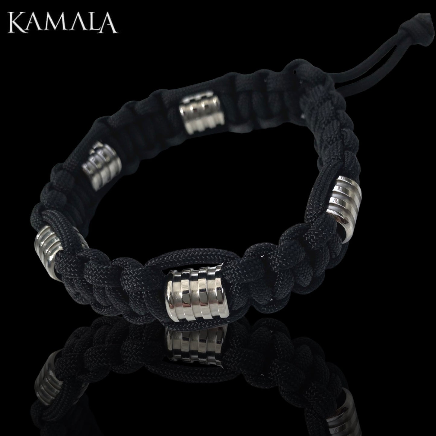 Madmax Halskette & Armband Set - Schwarz mit Silber