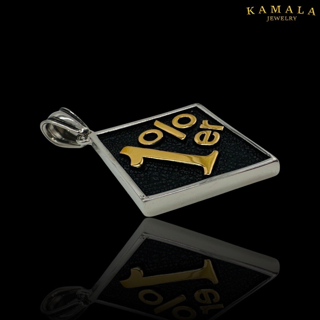 1%er Anhänger - Gold & Silber