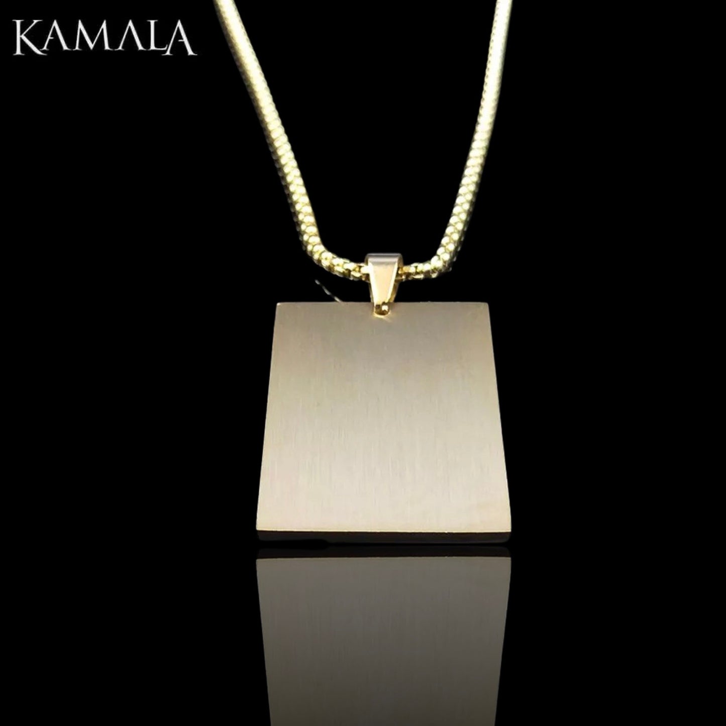 Halskette mit Pokerkarte - Herz König - Gold