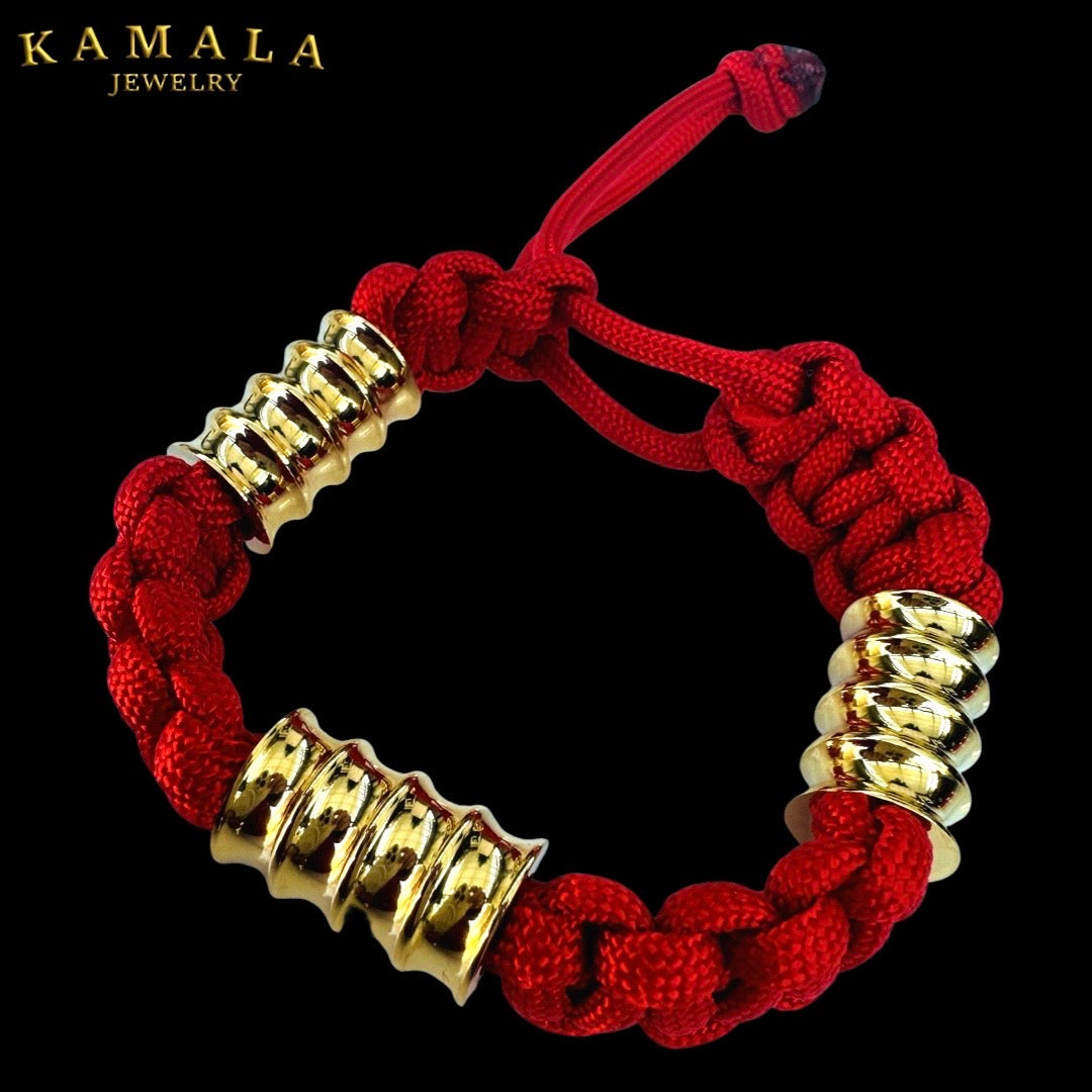 Madmax Armband - Rot mit Gold