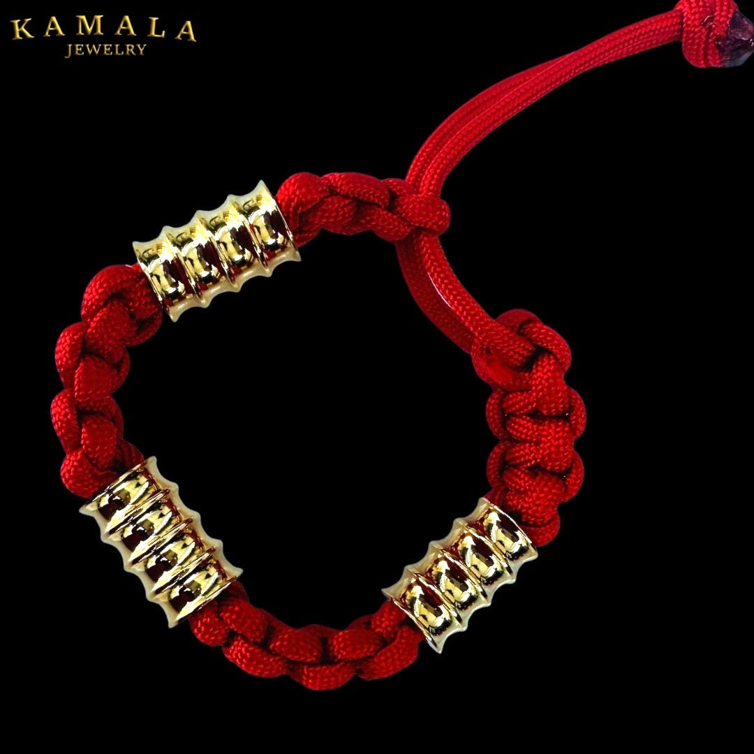 Madmax Armband - Rot mit Gold