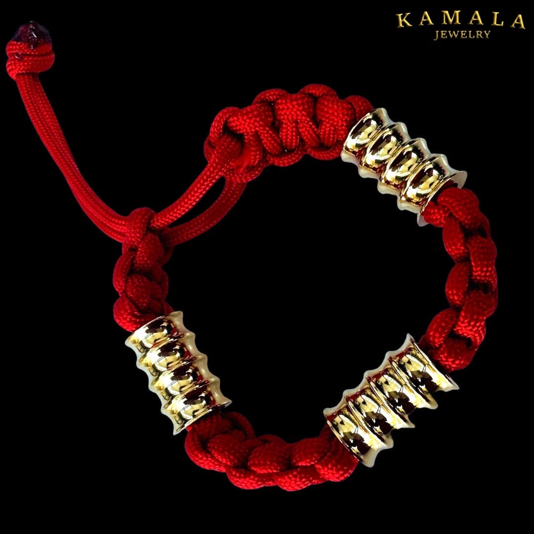 Madmax Armband - Rot mit Gold
