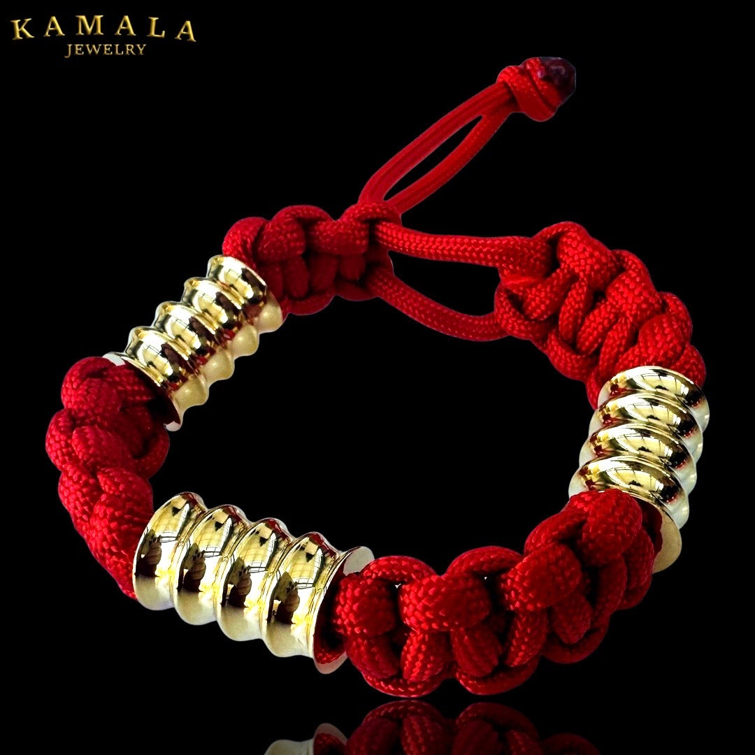 Madmax Armband - Rot mit Gold