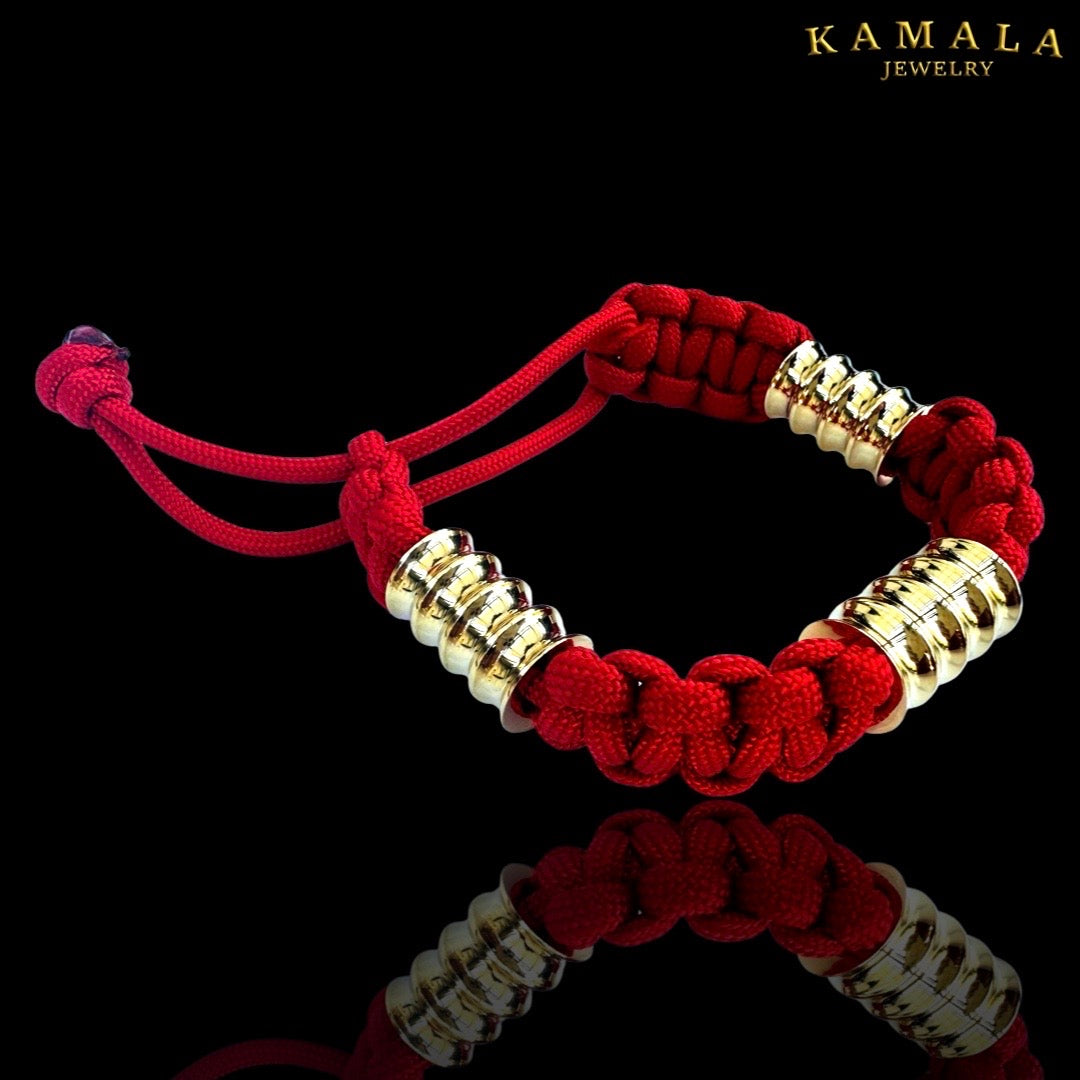 Madmax Armband - Rot mit Gold