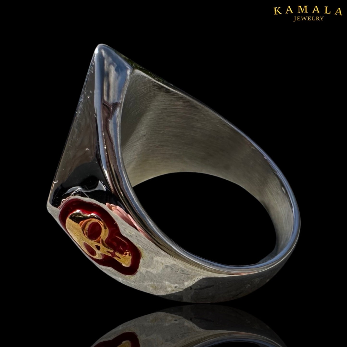 1%er Fingerring - Rot & Gold