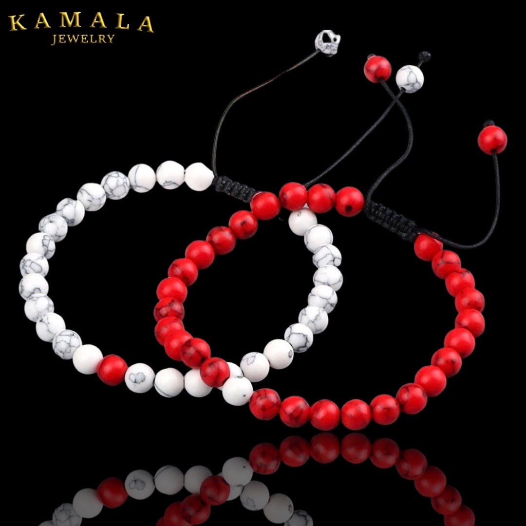 Rot & Weiss Armband - Doppelt Armband