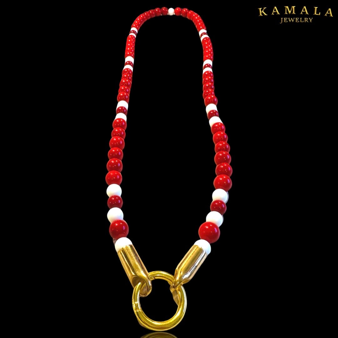 Rot & Weiss - Perlenkette