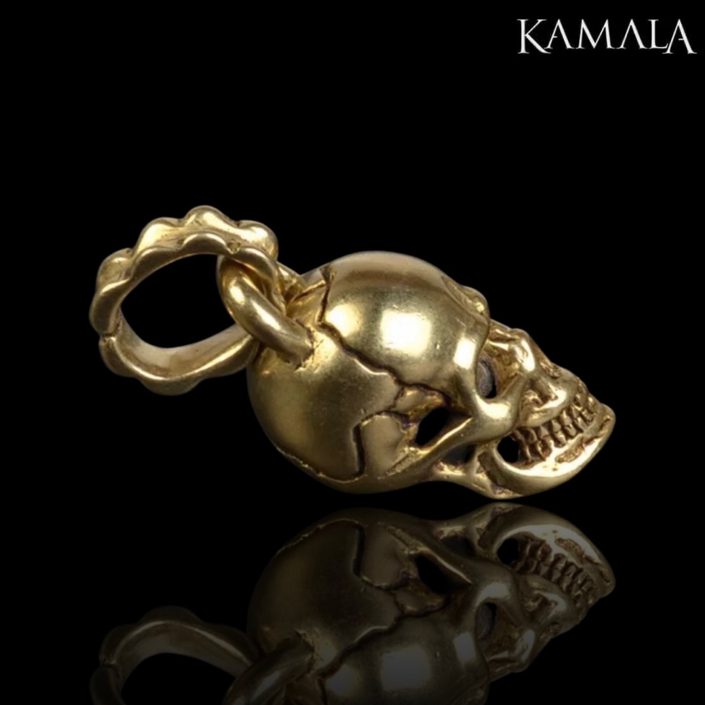 Skull Anhänger - Goldene Edelstahl