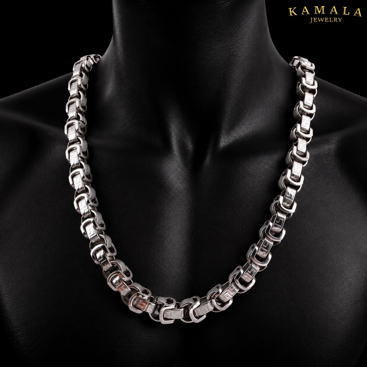 Premium Royal Box Chain Silber – Massive Königskette