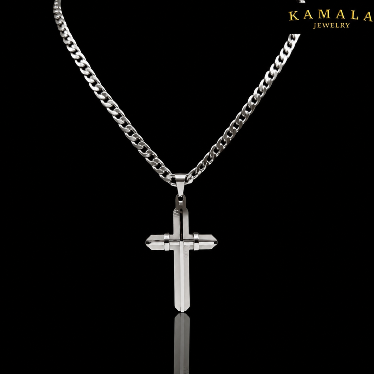 Premium Cross – Kreuz Halskette Silber | Edelstahl