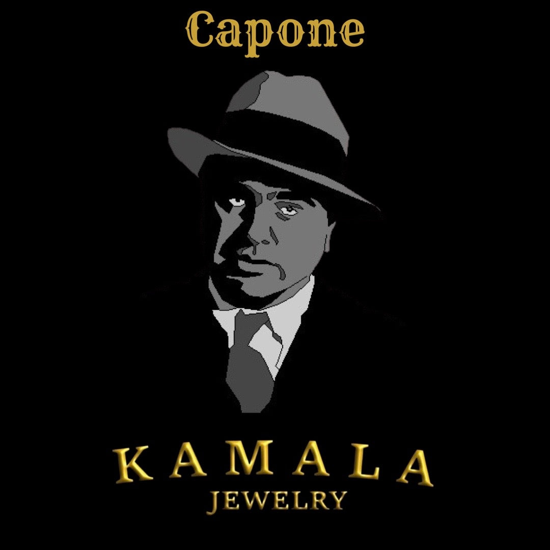 Schwarze Leder Halskette mit Gold - Capone Gold