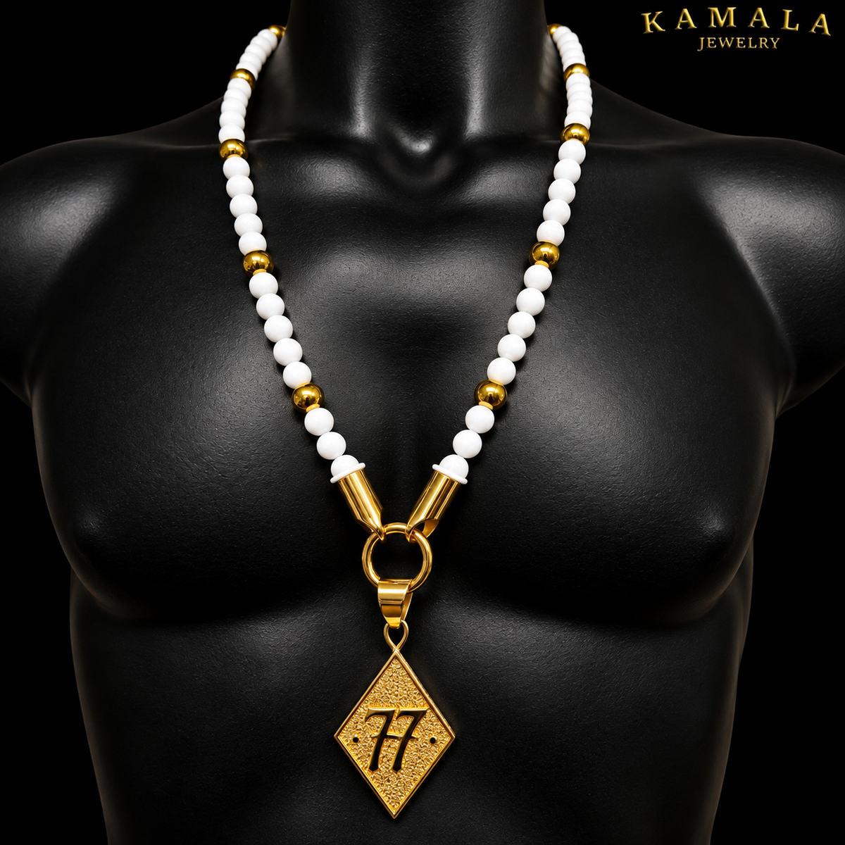 WHITE GOLD STONES EDITION – Perlenhalskette