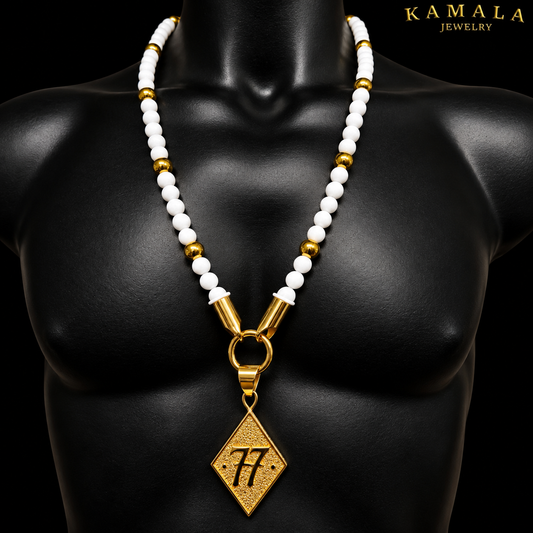 WHITE GOLD STONES EDITION – Perlenhalskette
