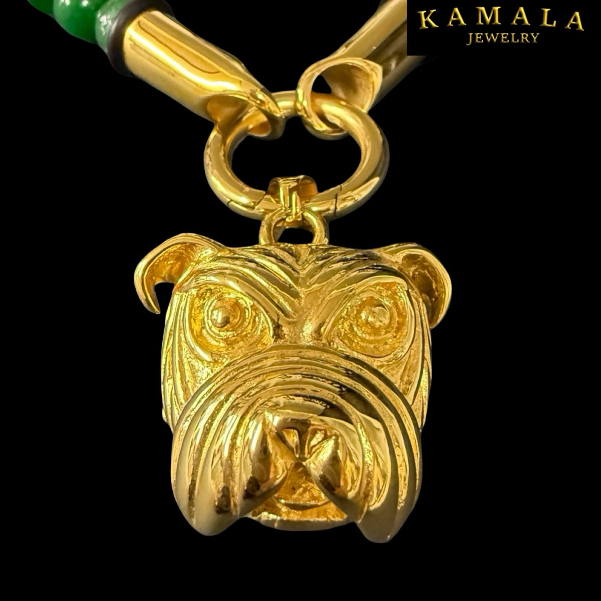 Bulldogge Anhänger – Gold | ca. 4 cm