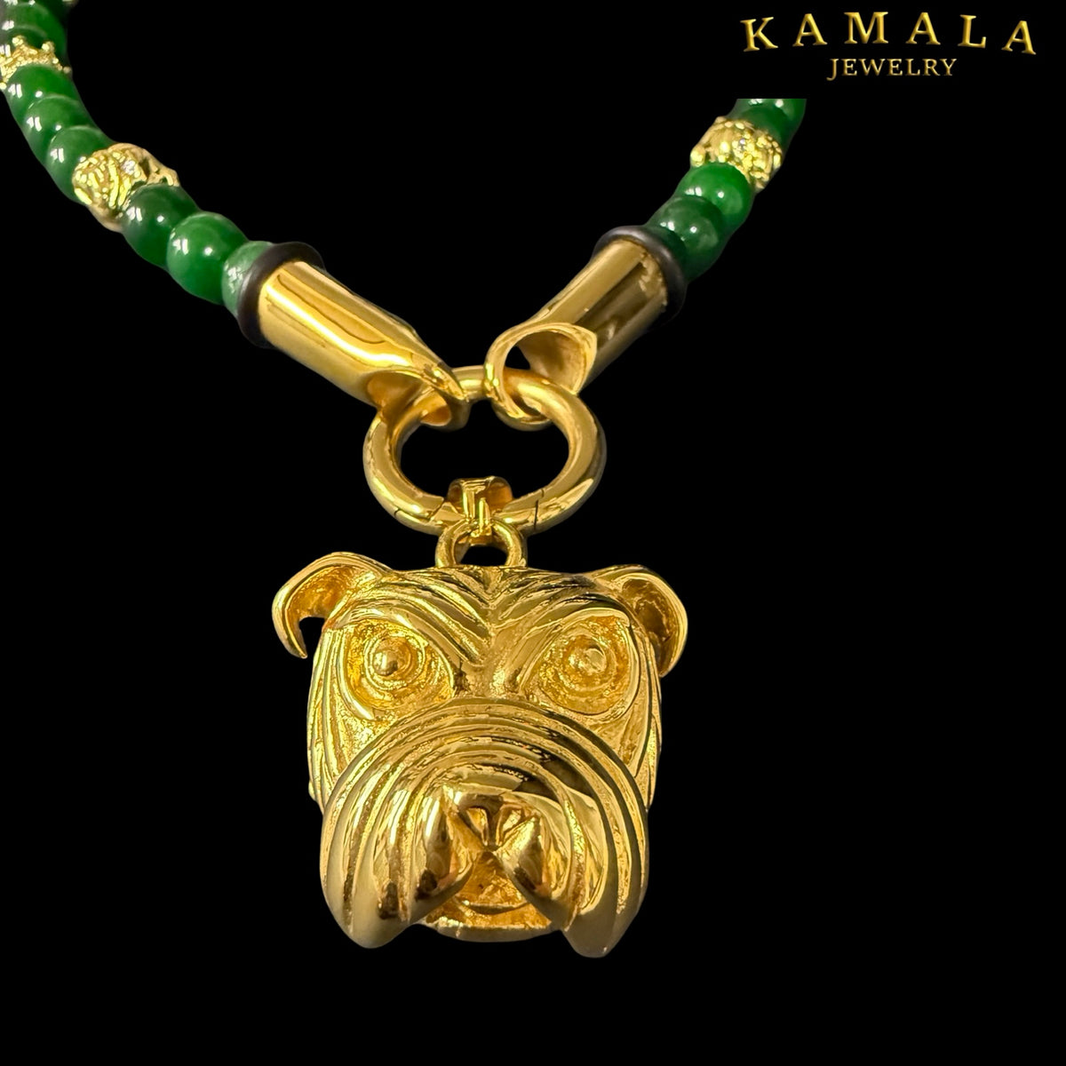 Bulldogge Anhänger – Gold | ca. 4 cm