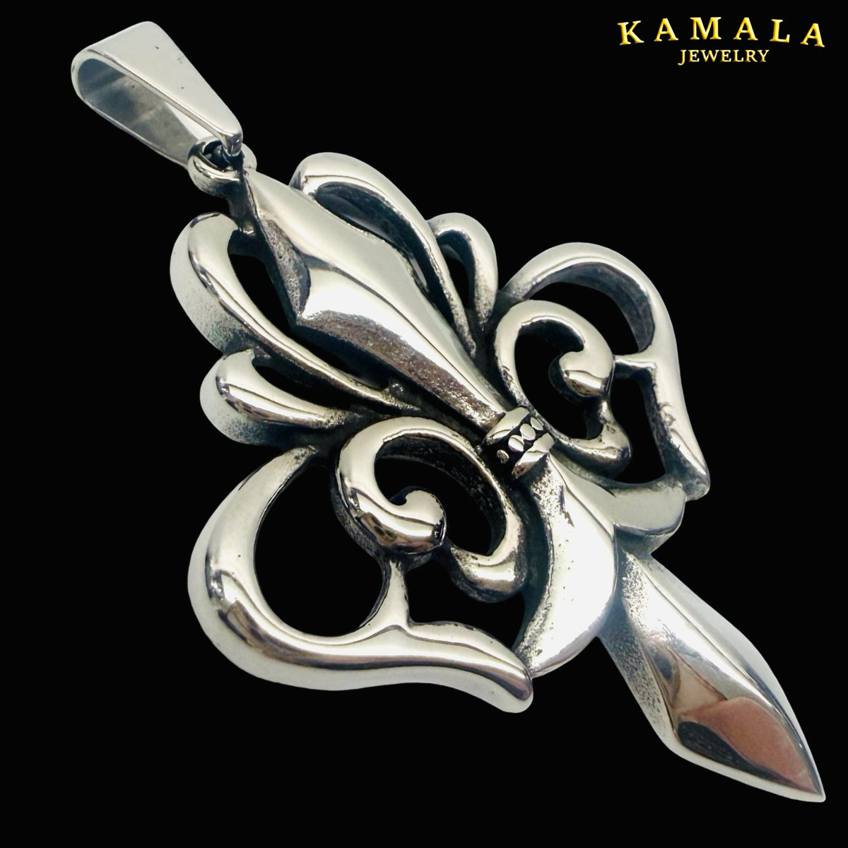 Fleur de Lis Anhänger Silber – Massive Edition | 6,5 cm