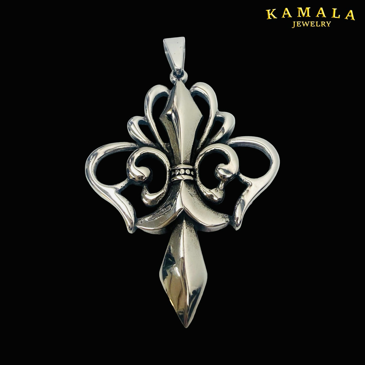 Fleur de Lis Anhänger Silber – Massive Edition | 6,5 cm