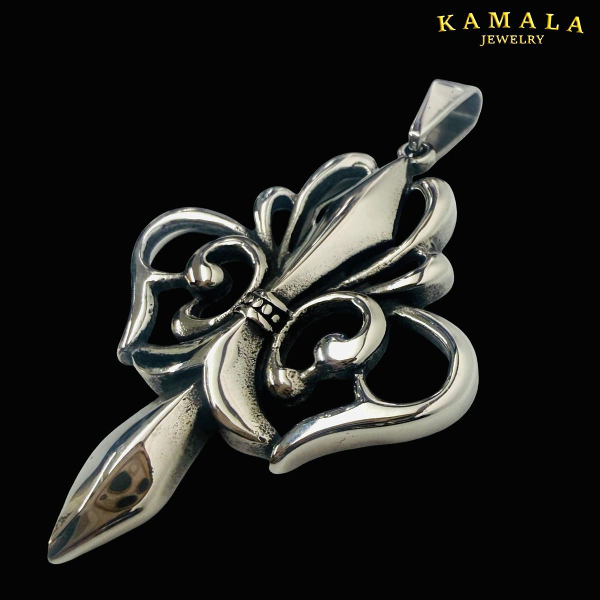 Fleur de Lis Anhänger Silber – Massive Edition | 6,5 cm