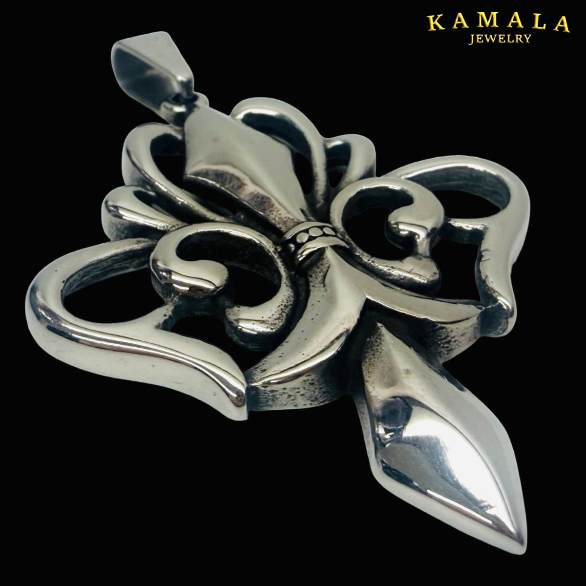 Fleur de Lis Anhänger Silber – Massive Edition | 6,5 cm