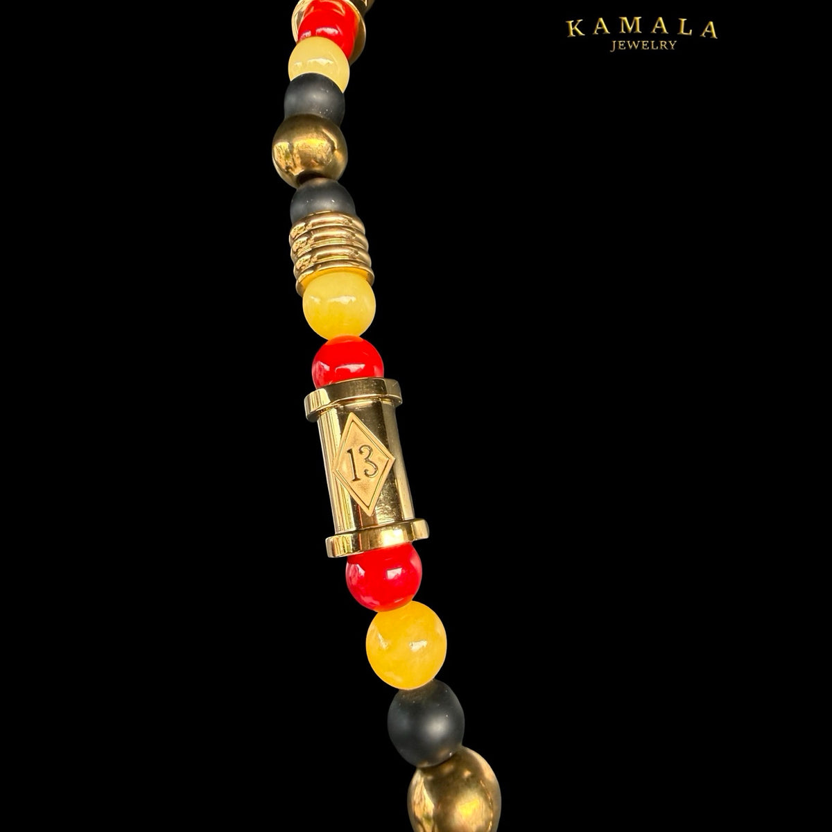 13 Luxury Halskette – Black, Red & Gold