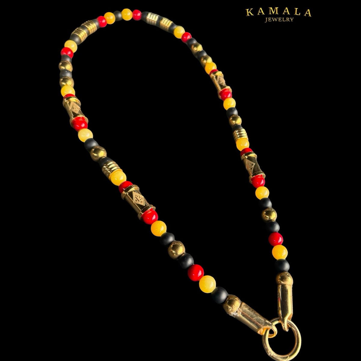 13 Luxury Halskette – Black, Red & Gold