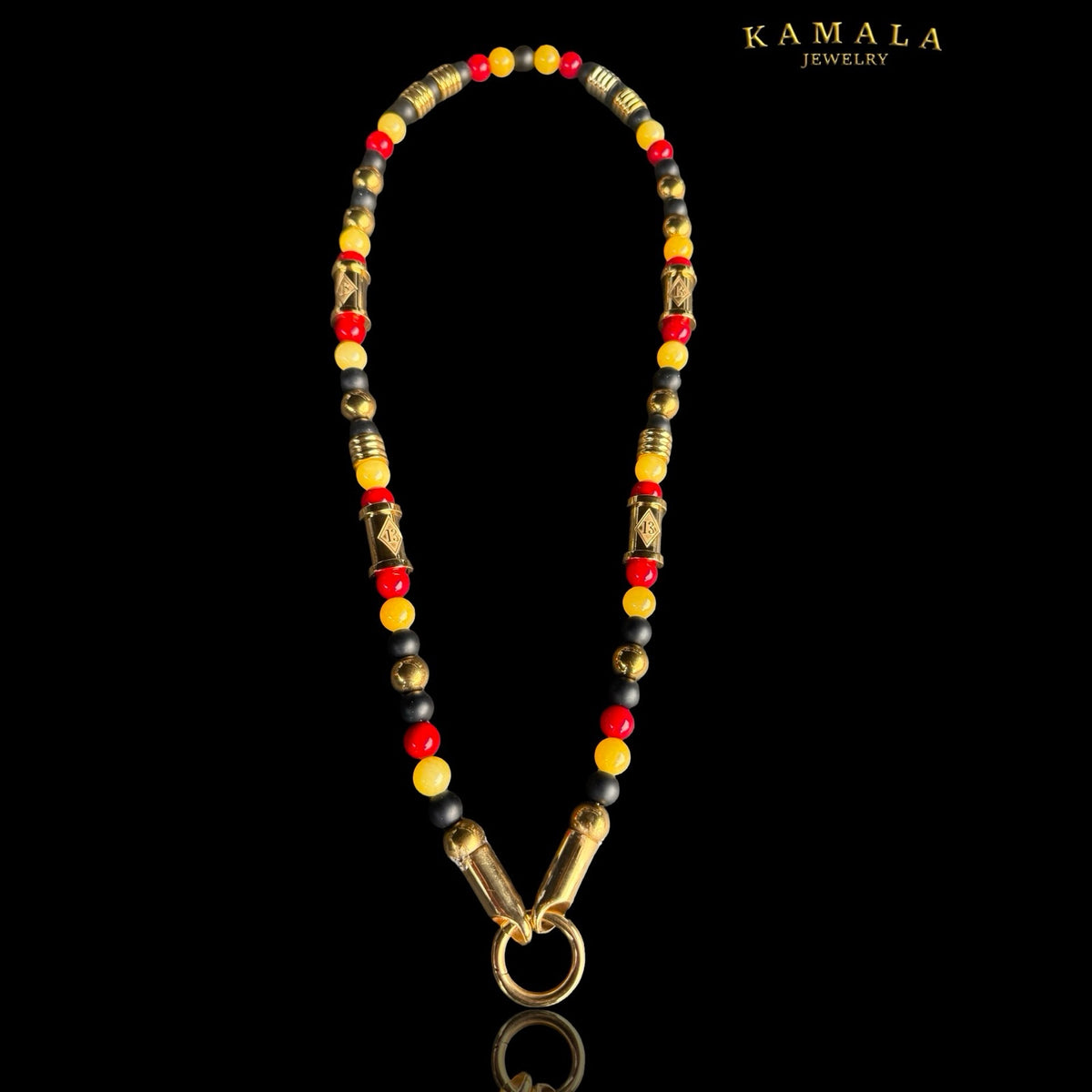 13 Luxury Halskette – Black, Red & Gold