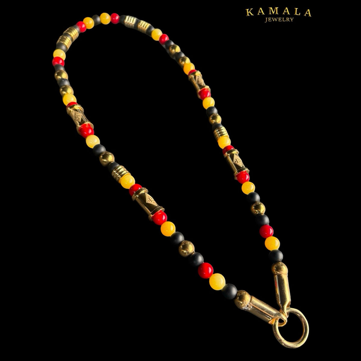 13 Luxury Halskette – Black, Red & Gold