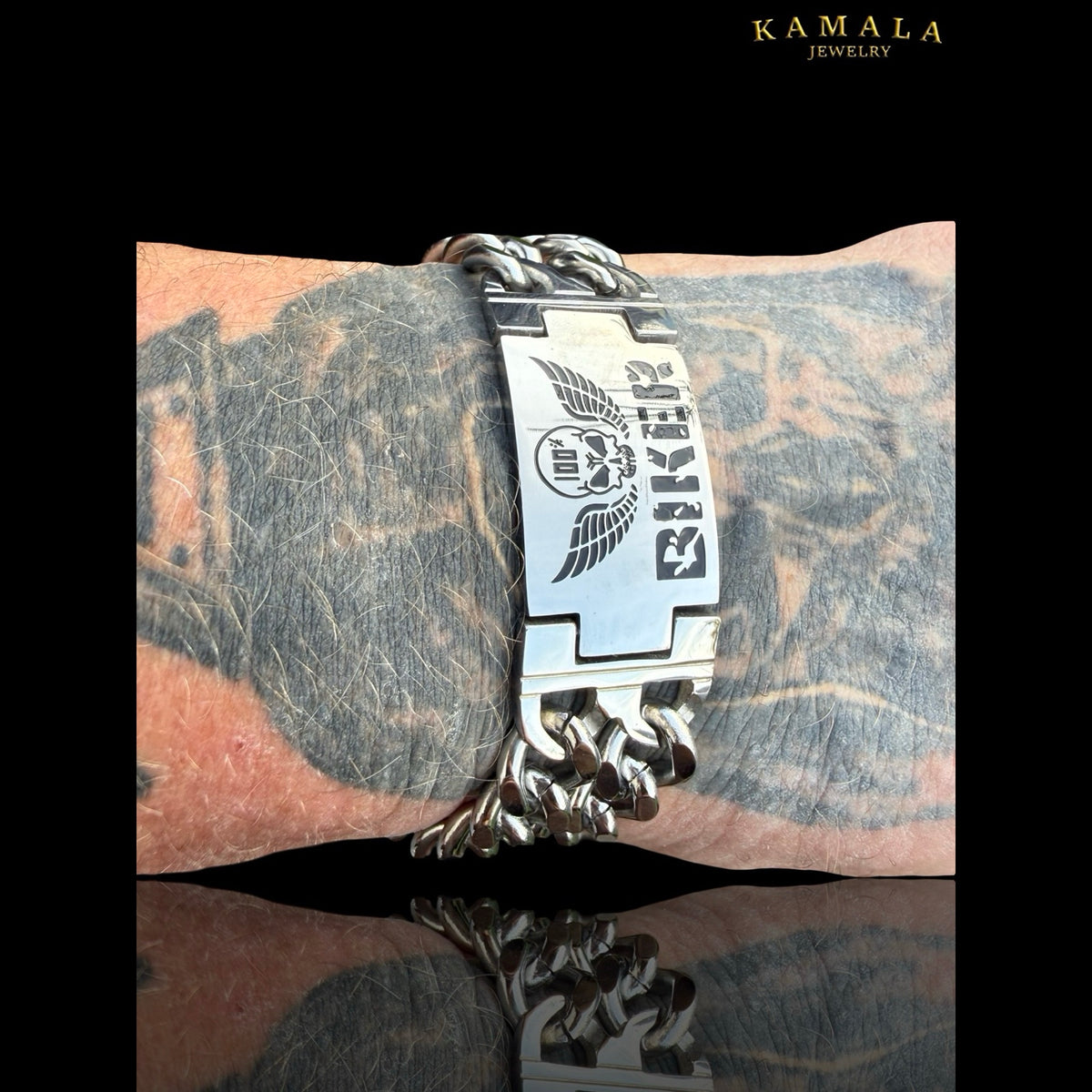 BIKER Premium Edelstahl-Armband – Massive Doppelpanzerkette