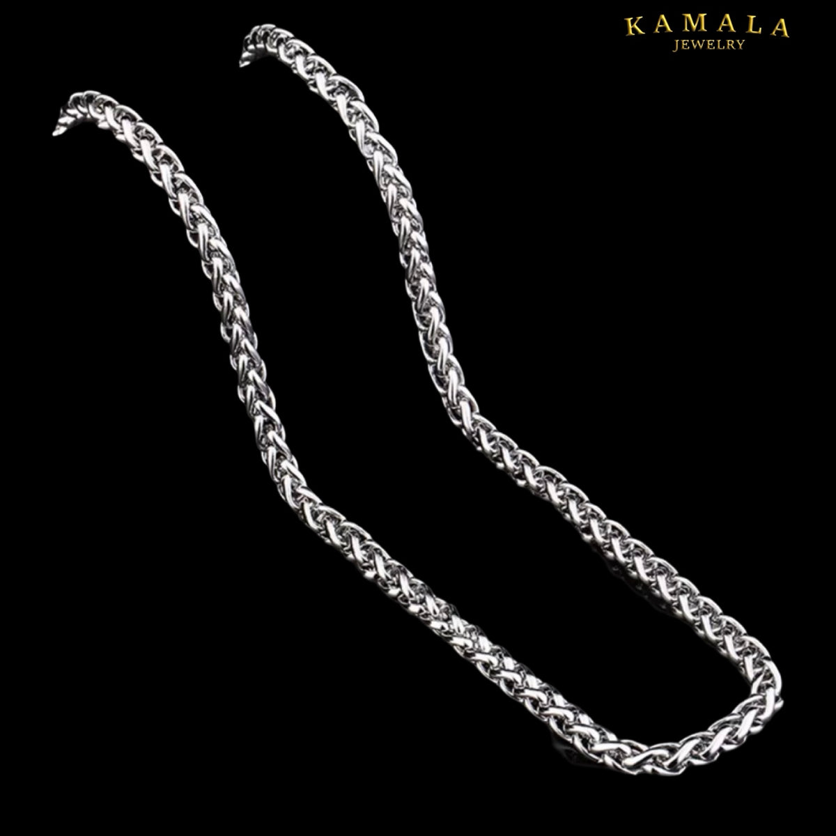 Premium Weizenkette Silber – Wheat Chain aus Edelstahl