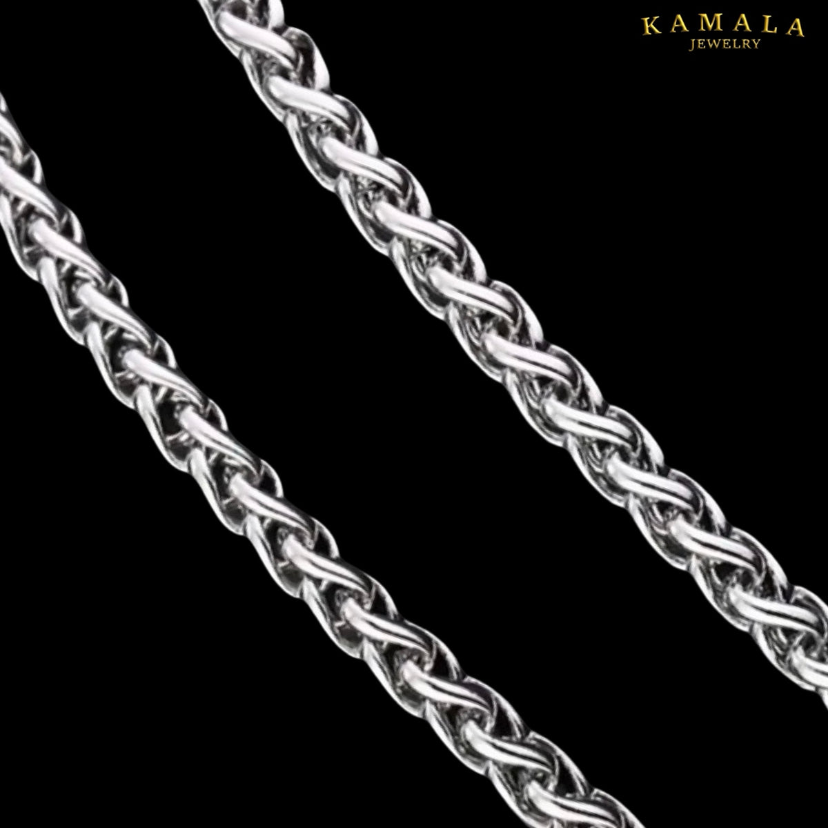 Premium Weizenkette Silber – Wheat Chain aus Edelstahl
