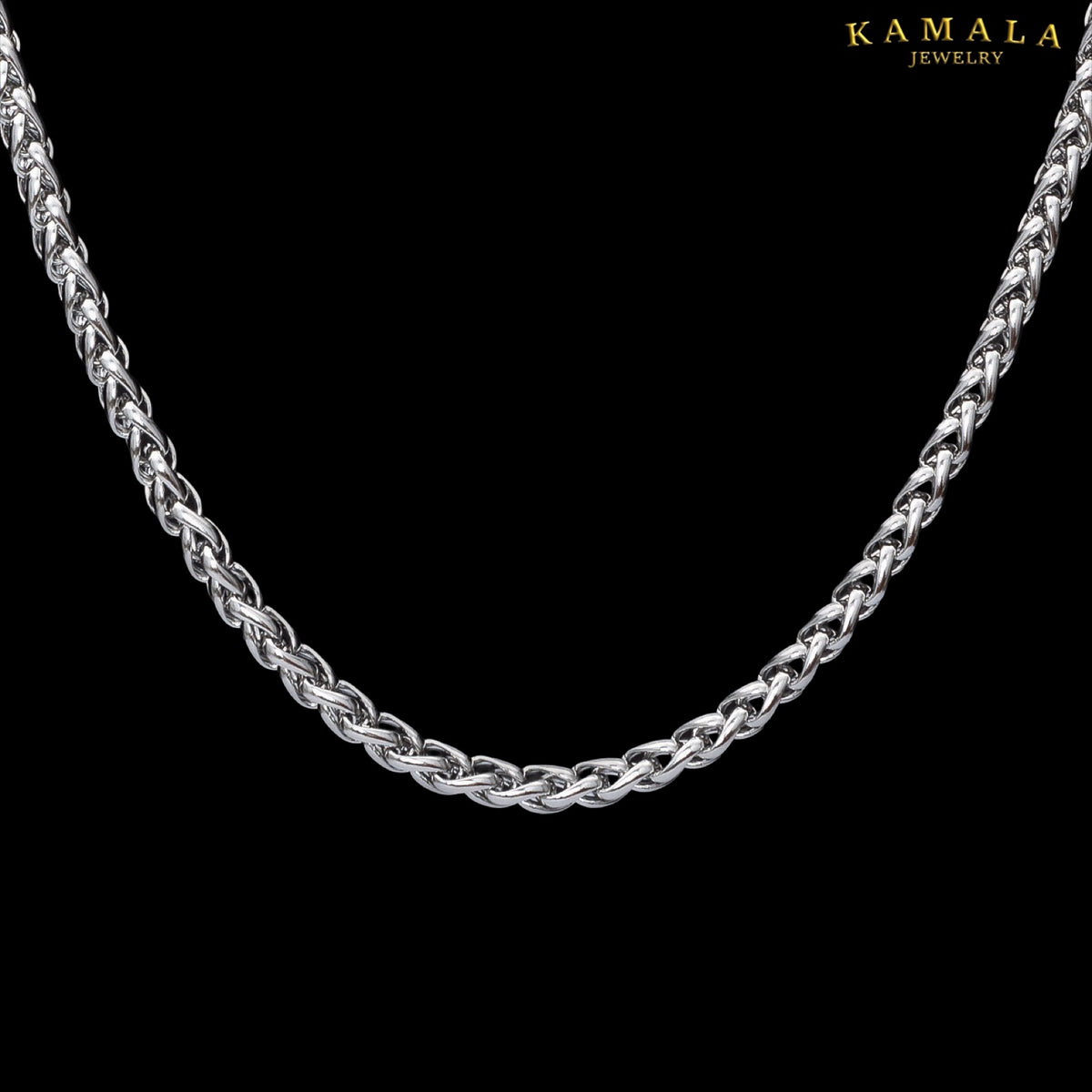 Premium Weizenkette Silber – Wheat Chain aus Edelstahl