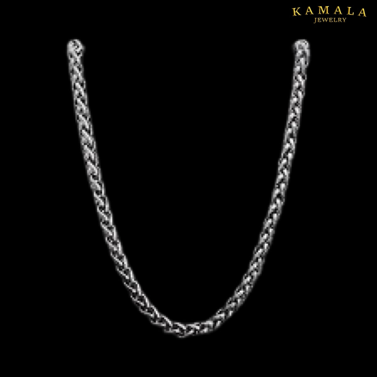 Premium Weizenkette Silber – Wheat Chain aus Edelstahl