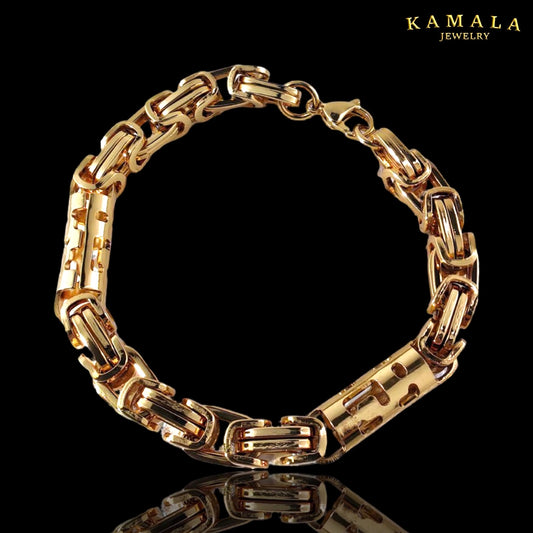 Premium Royal Link Armband Gold – Massive Königskette