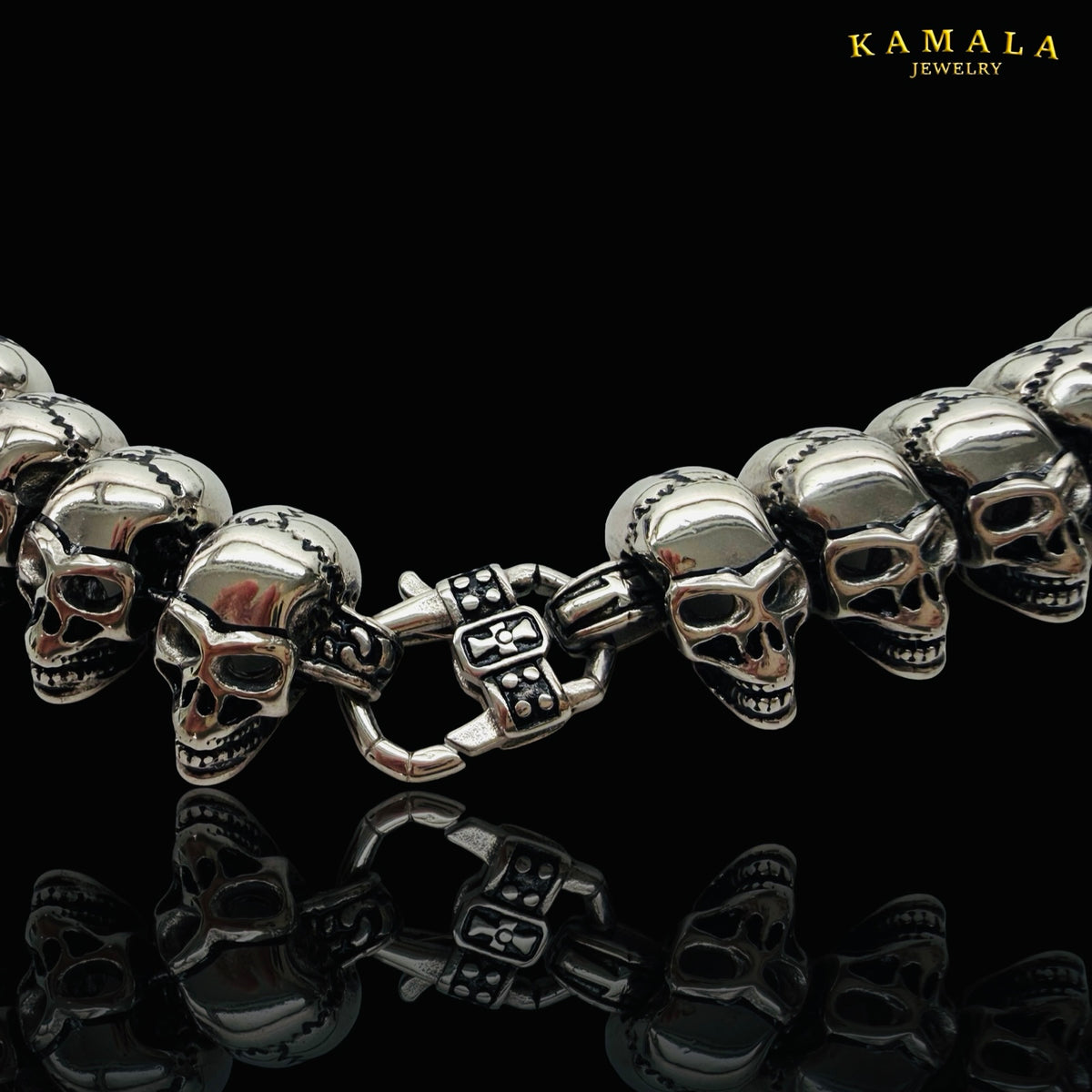 Heavy Skull Chain – Massive Totenkopf Halskette aus 316L Edelstahl