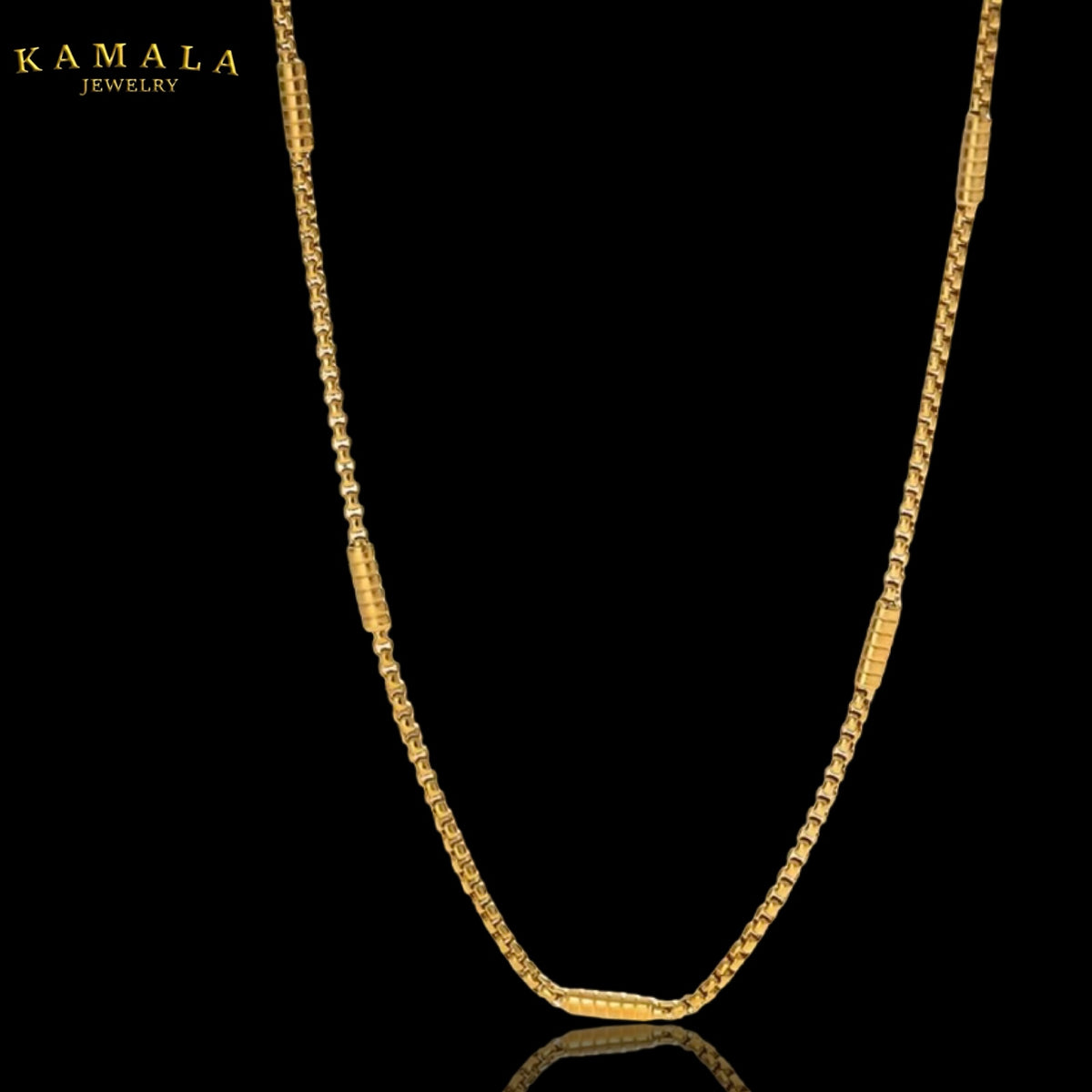 Japanische Link Halskette – Gold | Edelstahl 50 cm