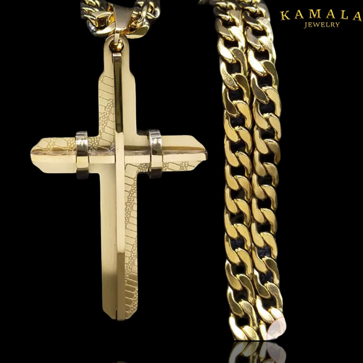 Premium Kreuz Halskette Gold | 18K Vergoldet