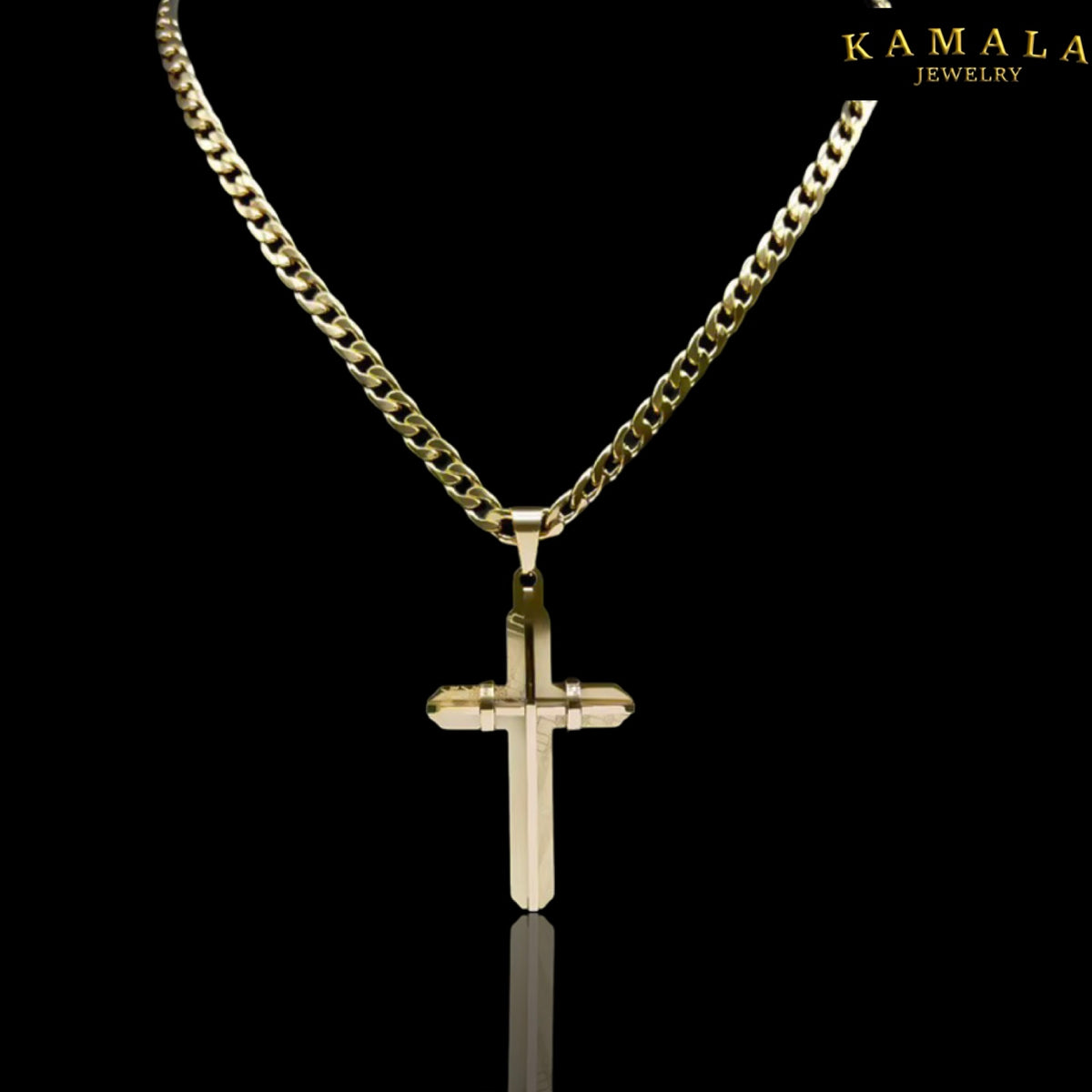 Premium Kreuz Halskette Gold | 18K Vergoldet