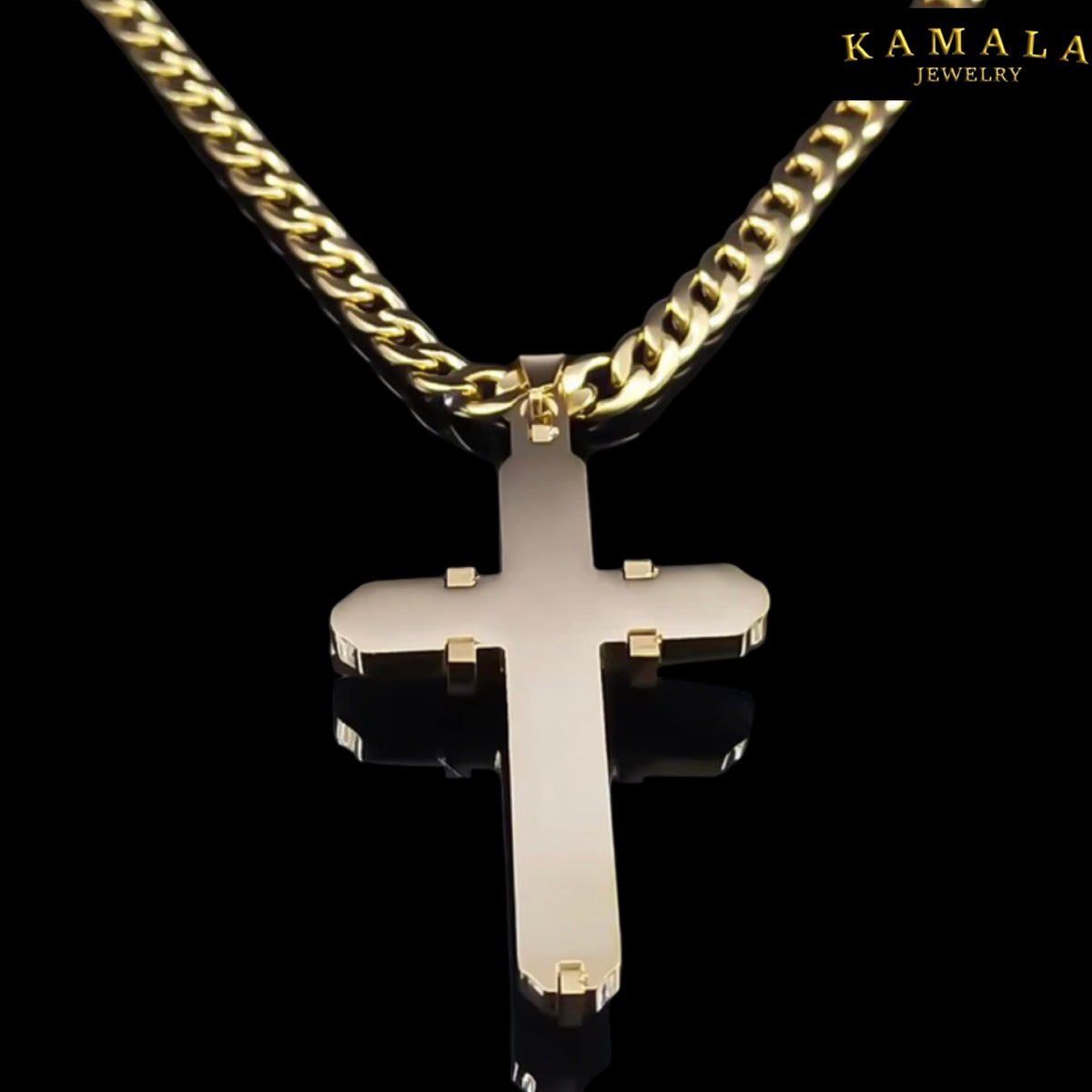 Premium Kreuz Halskette Gold | 18K Vergoldet