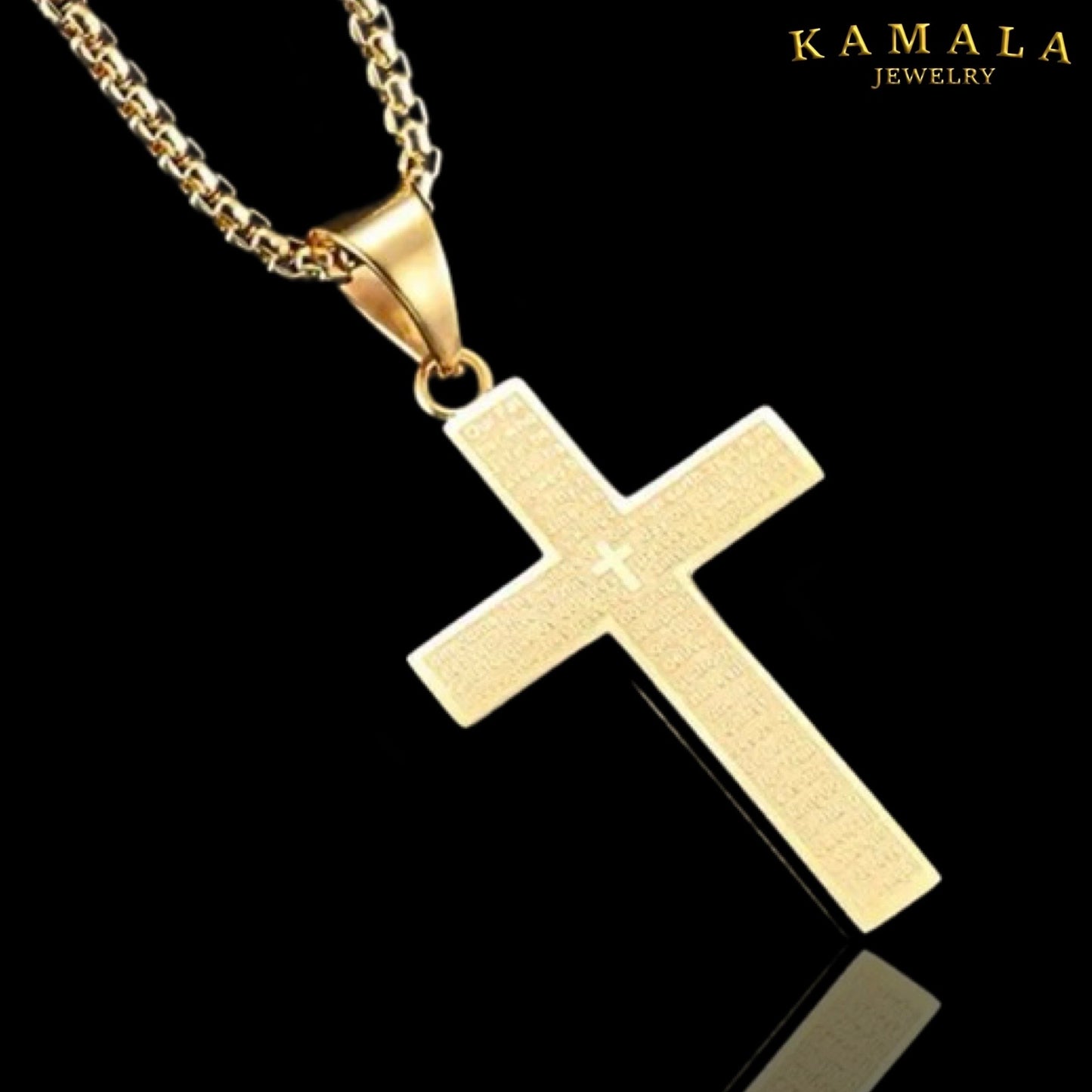 Halskette mit Kreuz - Gold